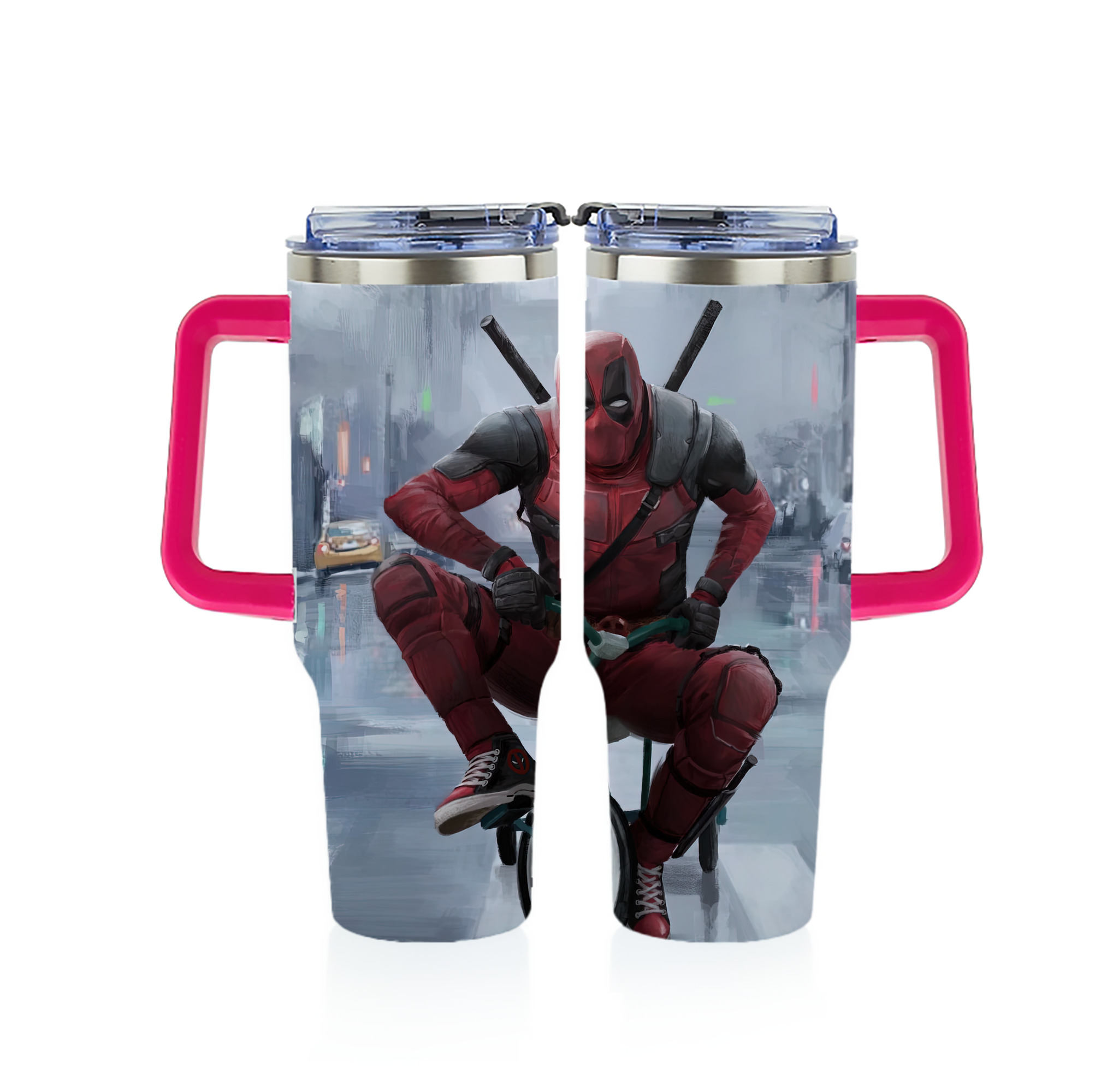 （画像用） Deadpool デッドプール 1200ｍLフルプリント車用タンブラー